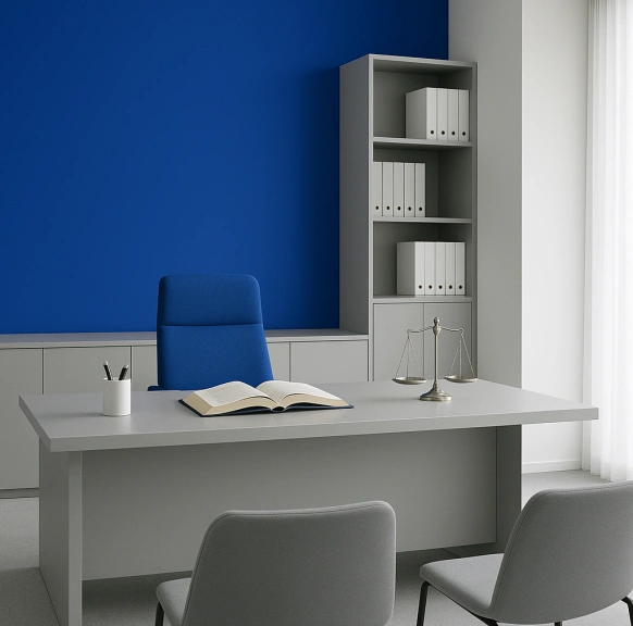 Modern legal office, welcoming and bright
